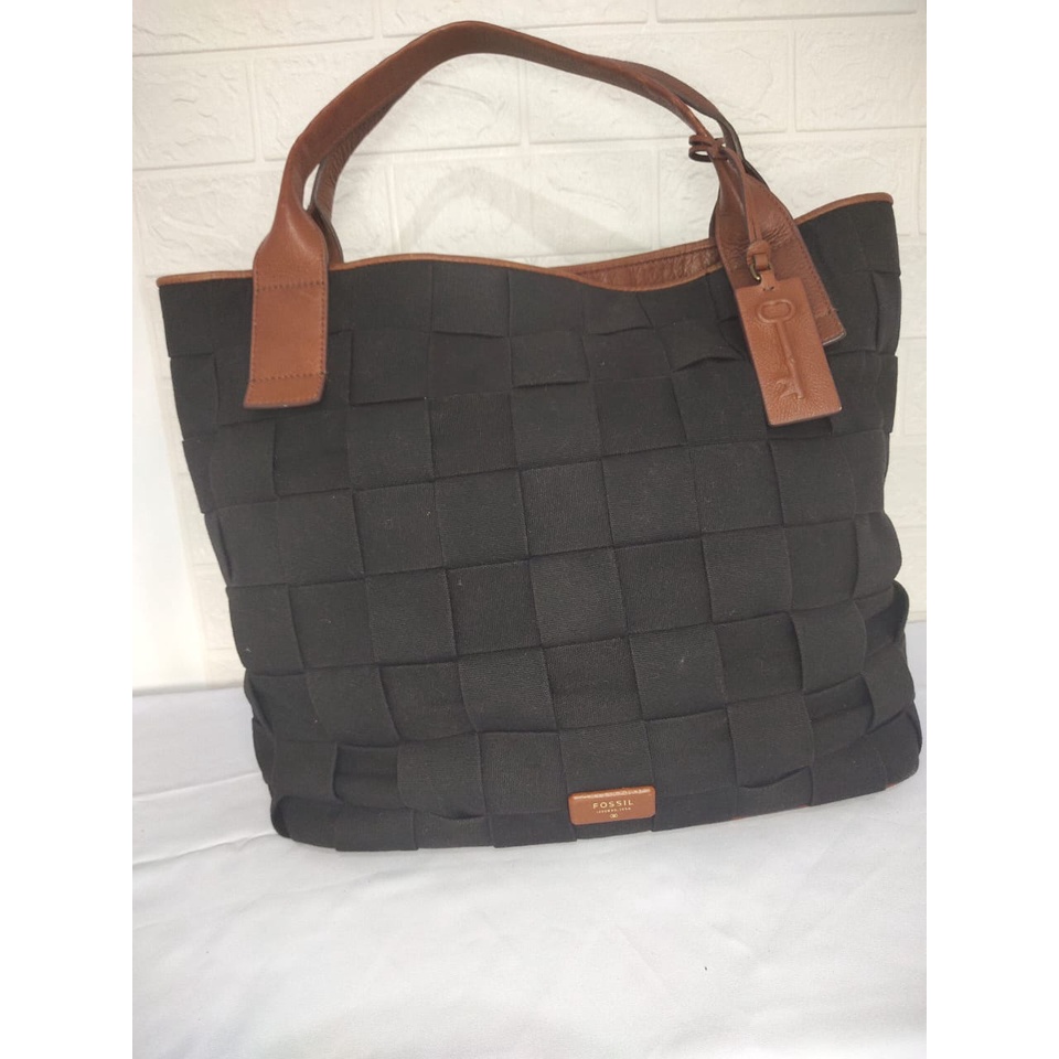 preloved tas tote fossil emerson