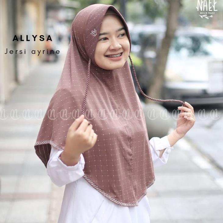 ♥Original♥ (Ori Nael) ALLYSA•hijab instan jersey•bergo instan pet tali kepang murah