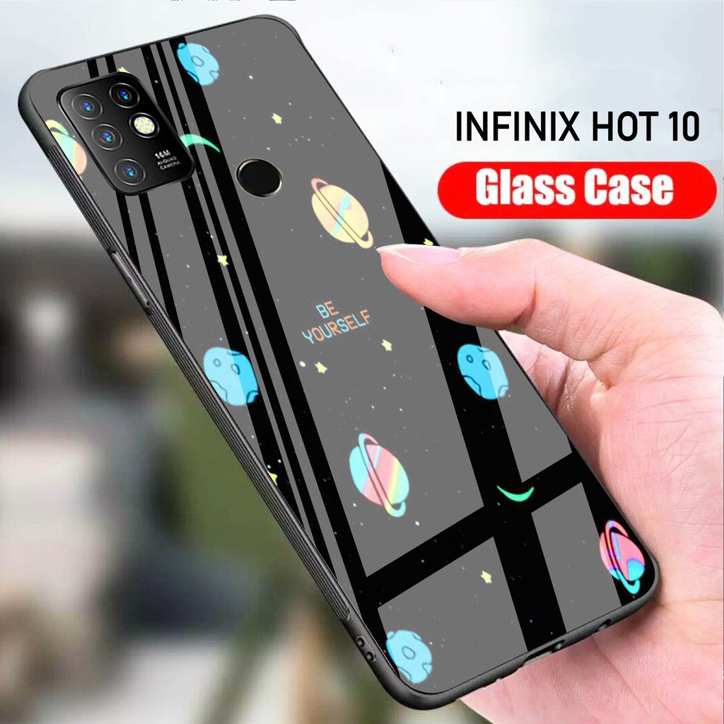 Case Infinix Hot 10  (Softcase Glass Kaca) Infinix Hot 10 (Case Hp) Infinix Hot 10 (S104)