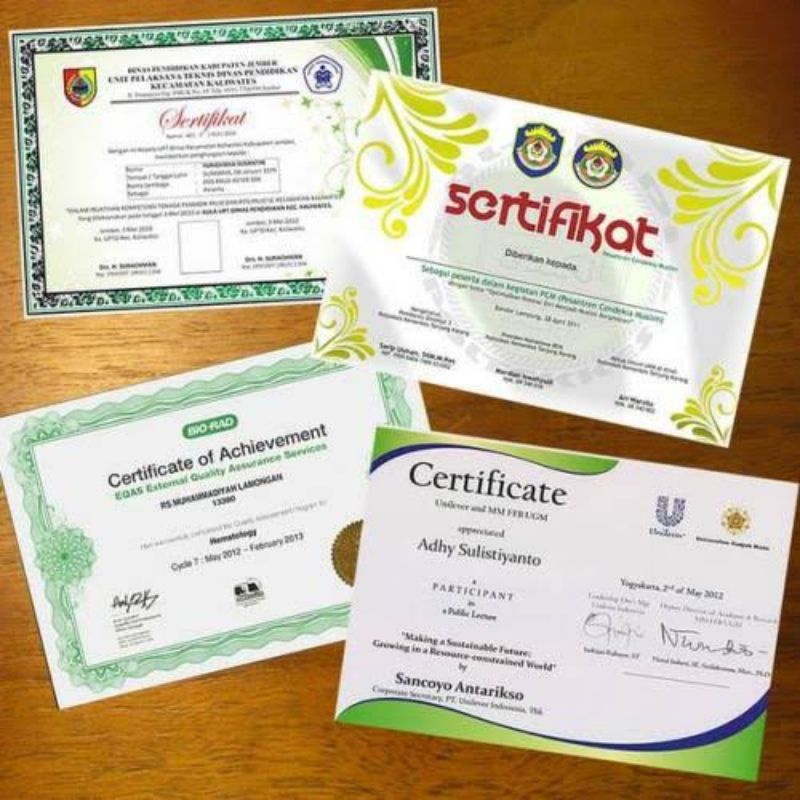

cetak sertifikat full colour