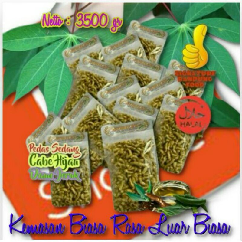 

3,5kg Gurilem Mantap Khas Bandung - Rasa Pedas Sedang Cabe HIJAU Aroma Daun Jeruk