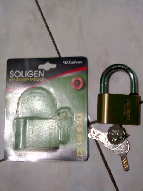 Gembok Soligen Per 60 Mm Pendek Kuningan Computer Key