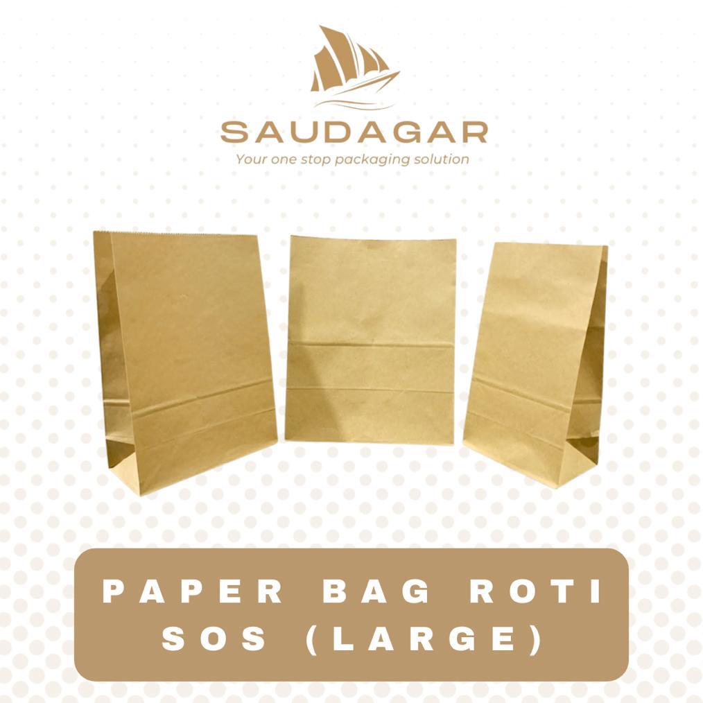 Paper bag roti / kantong kertas makanan 25x15x30 cm