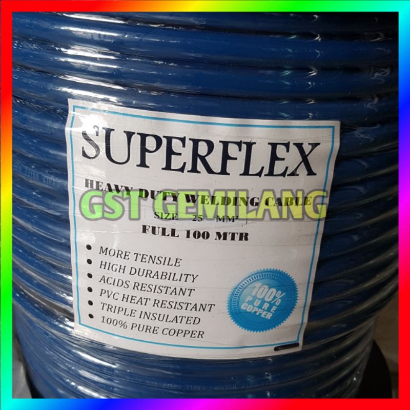 KABEL LAS SUPERFLEX 25 MM BIRU