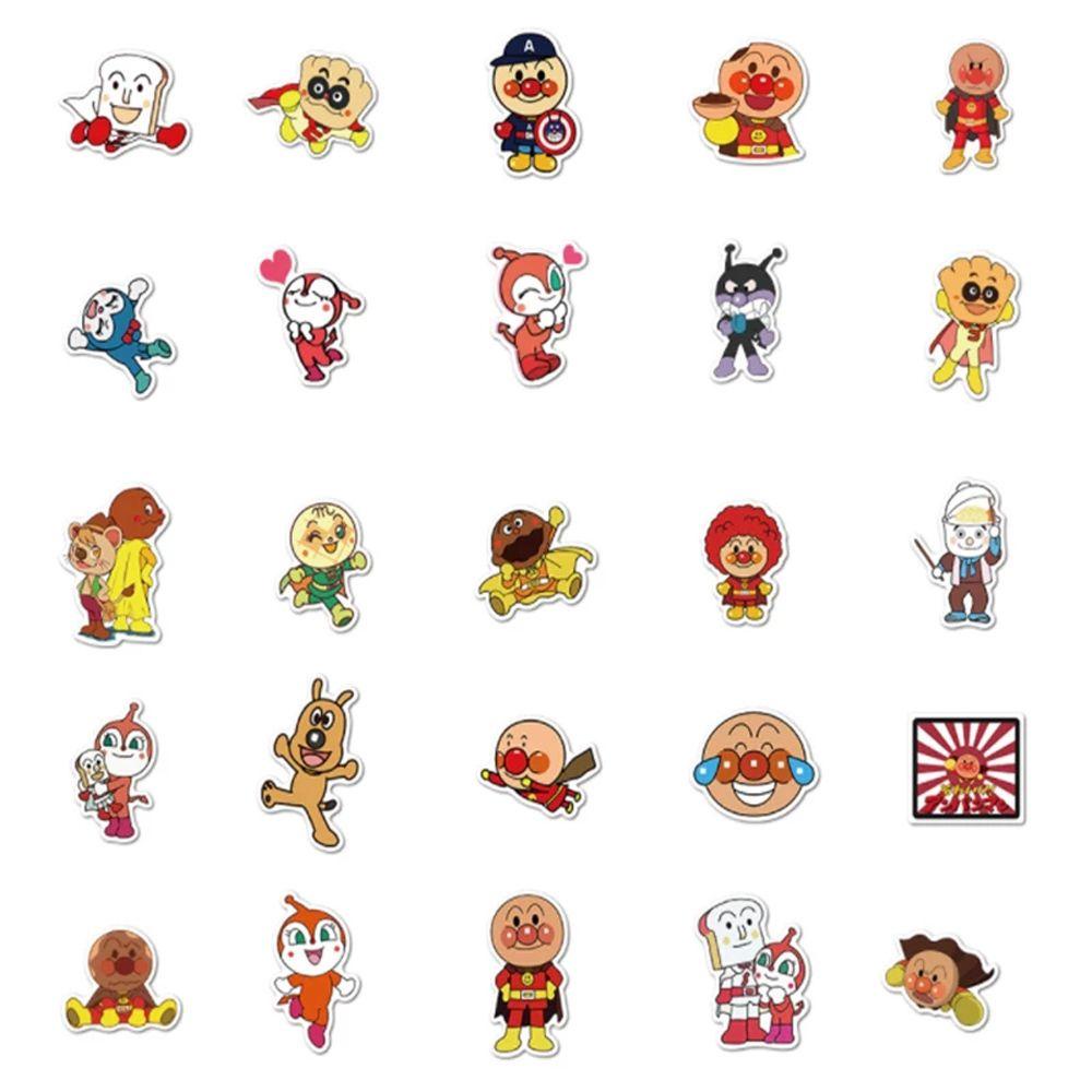 Agustina Anpanman Stiker Lucu Anti Air Stationery Sticker Koper Skateboard Stiker Anime