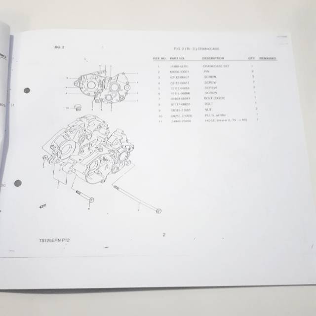 Buku parts catalog Suzuki TS 125 part katalog catalogue foto copy TS125 tril trail