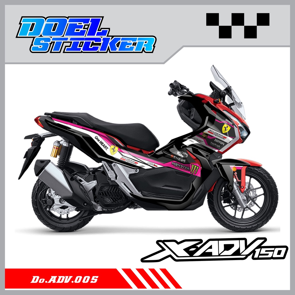 STICKER STRIPING ADV 150 - STICKER STRIPING LIST VARIASI HOLOGRAM , CROME ADV 150 DOEL 005