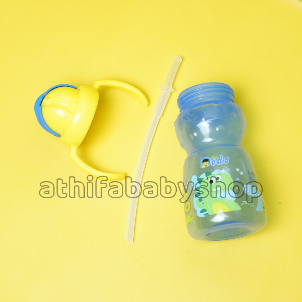 Botol Minum Anak Sedotan Untuk Anak-anak Perempuan / Lelaki Bayi Balita Baby DODO Cup 240ml Botle Susu Karakter Hewan Animal Lucu Sport Handle Cup