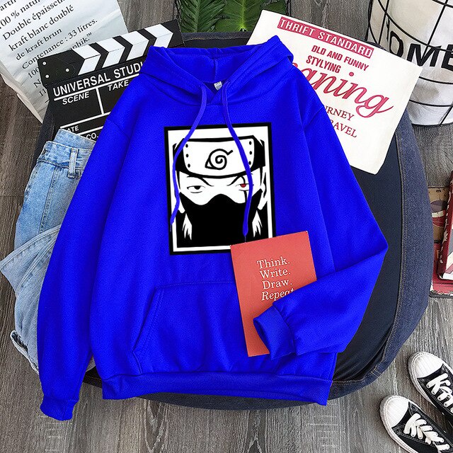 Sweater Hoodie Anime KAKASHI EYES NARUTO II KAKASI EYES NARUTO Jumper Hoodie II Sweter Oblong Topi Sz M - XL ( Pria &amp; Wanita / Anak &amp; Dewasa )