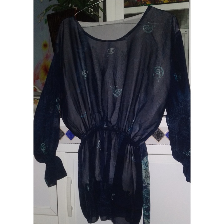bluse baju atasan wanita model korean lengan balon preloved