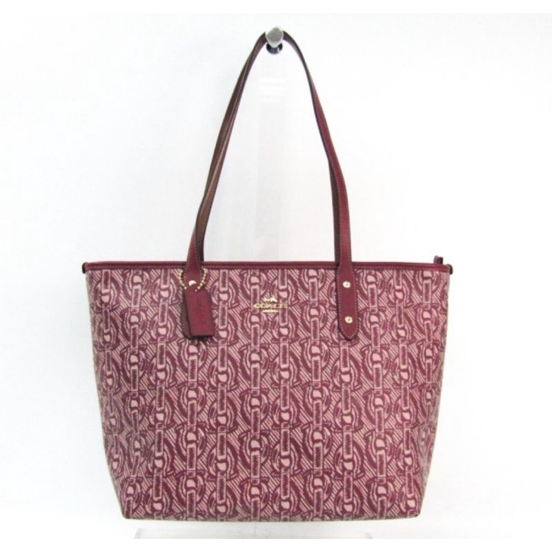 Coach City Zip Tote With Chain Print (37854)