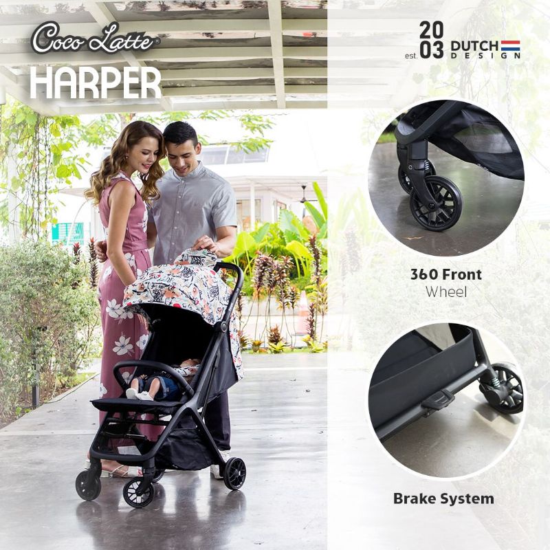 Makassar - Stroller Cocolatte Harper Kereta Dorong Bayi Cabin Size Autofold