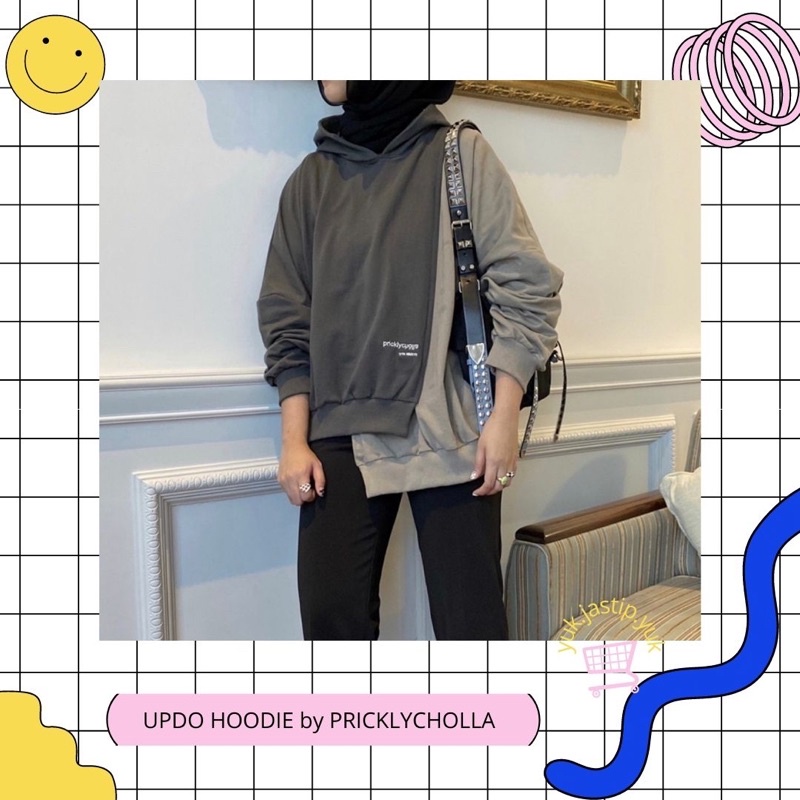 UPDO HOODIE (Dark Grey) by Pricklycholla
