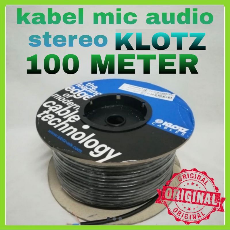 Kabel Mic Audio Stereo KLOTZ MC2000 1 Roll 100 Meter KLOTZ ORIGINAL