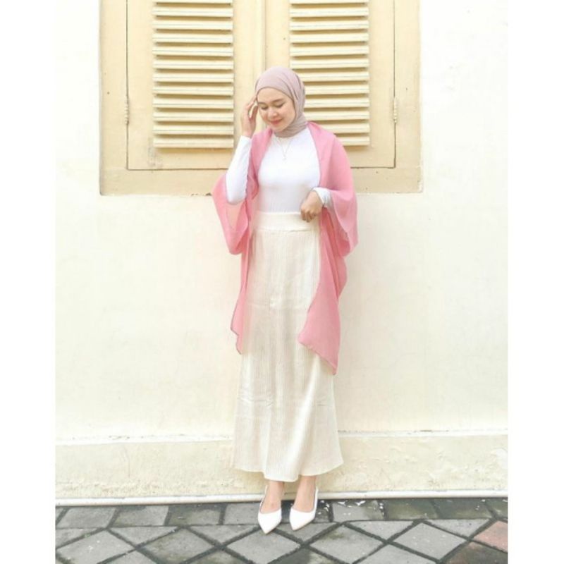 FIRLY CARDIGAN OUTER SCARF CERUTY