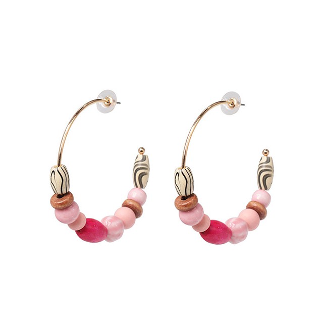 LRC Anting Tusuk Fashion Wooden Earrings F4594X