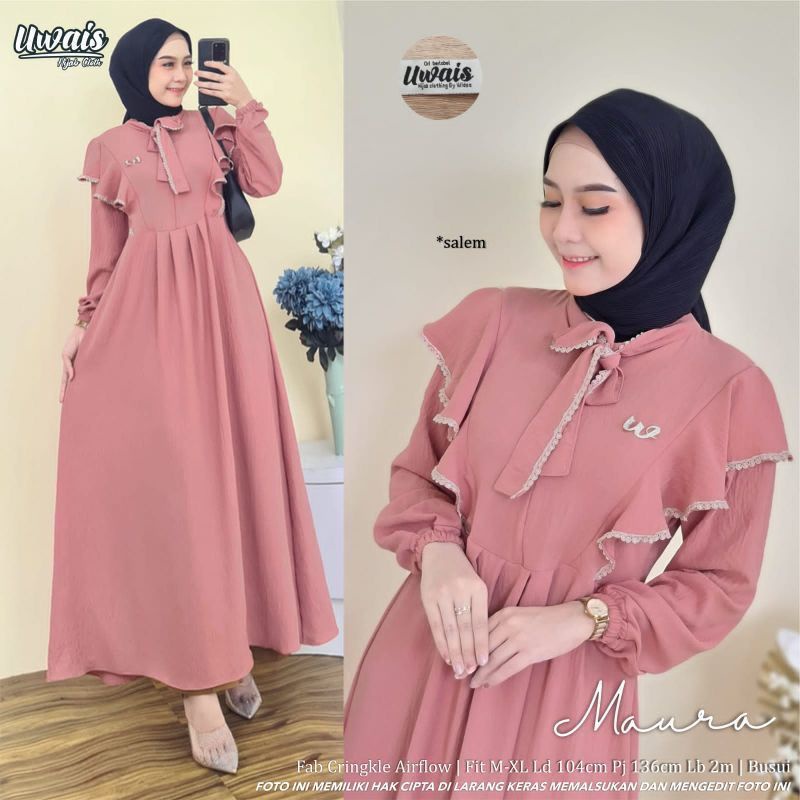 (DBY) GAMIS LARASATI RENDA DAILY BUSUI DRESS AIRFLOW CRINCLE