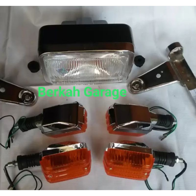 Paket Kumplit Lampu Rx-King Lama 5T5 Kupingan Lampu Plus Sen RX-King Lama Depan Belakang