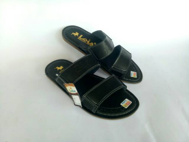 Sandal kulit pria ban2 selop loiz flat