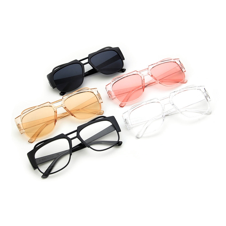 Kacamata Hitam Oversized Bentuk Kotak Dengan Frame Besar Untuk Wanita