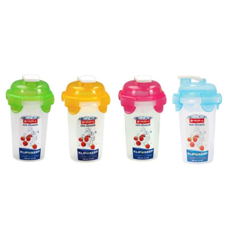 Botol Minum Kocok Mix Shaker Anti Tumpah 500 600 800 ml Lion Star Klip To Keep Mix 4101 4102 4103