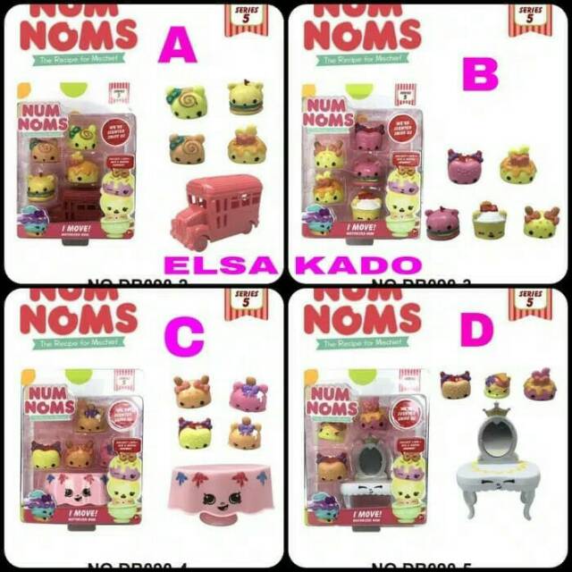 NUM NOMS 4 MODEL MAINAN ANAK PEREMPUAN NUM NOMS SHOPKINS SQUISSY