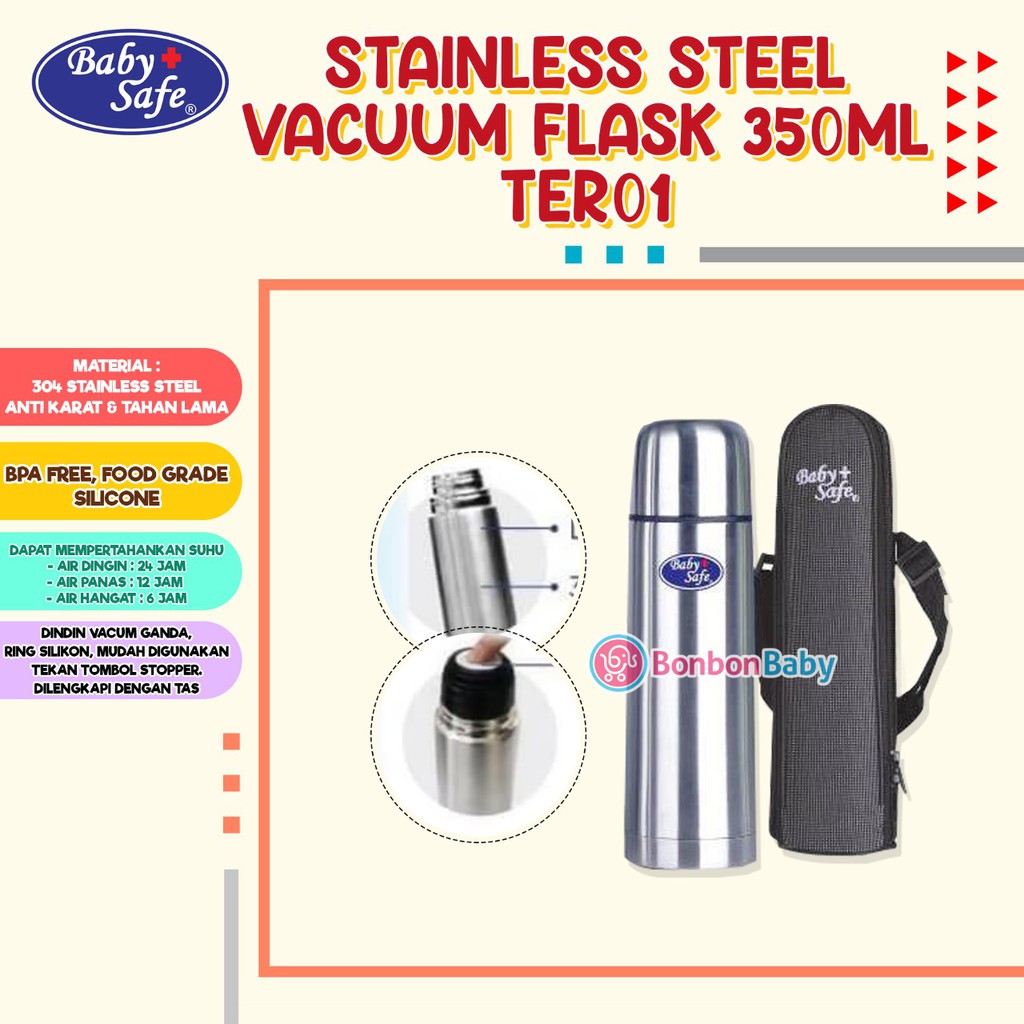 Babysafe Stainless Steel Vacuum Flask TERMOS TER01 350ml TER02 500ml