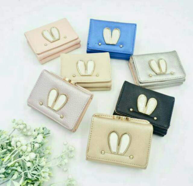 Dompet wanita elegant mini rabbit/bunny/praktis/kekinian/kado/gift