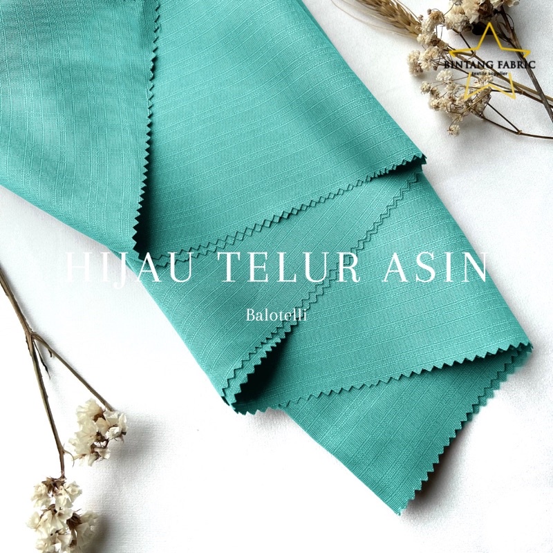 Bahan Bintang Fabric Kain Baloteli Polosan 1 meter-Hijau Telur Asin