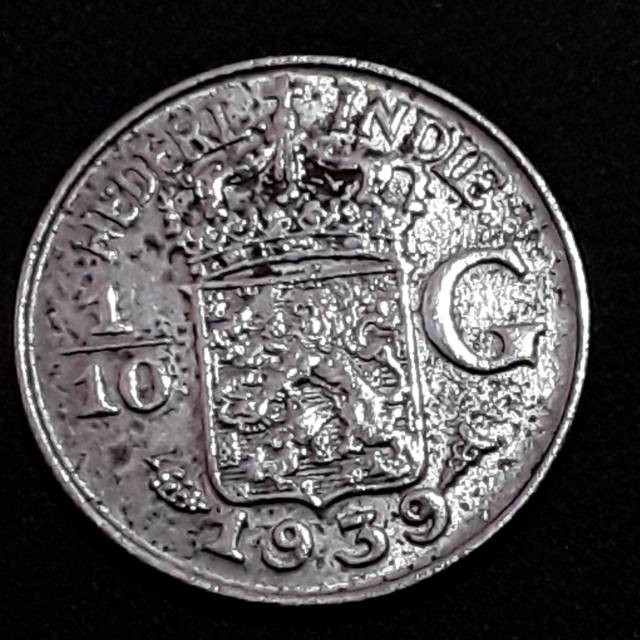 Koin Silver 1/10 Gulden 1939