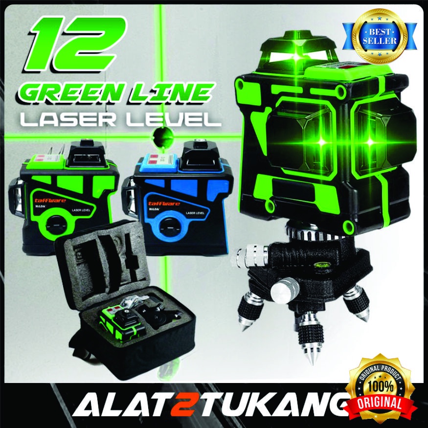 Waterpass Digital 3D Self Leveling 12 Line Laser 3D High-precision - Hilda 3D-12