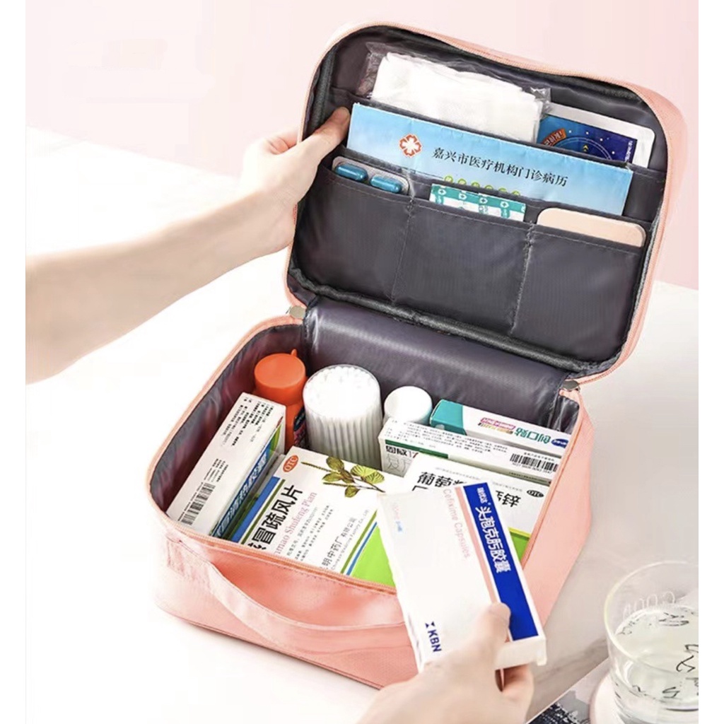 WRF85 Tas Obat P3K Bahan Kain Anti Air Household Medicine Cloth Box Waterproof TKM