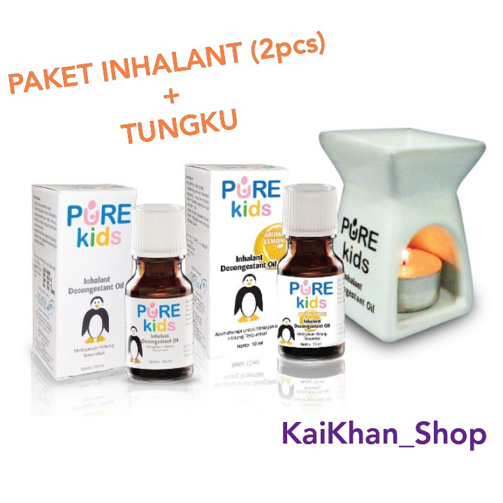 PURE KIDS Inhalant Decongestant Oil 10 ml - 2 Pack (FREE TUNGKU AROMATHERAPHY)