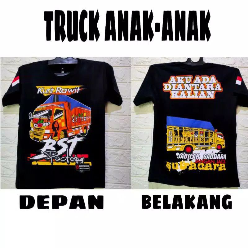 kaos truk anak viralll BST factory anti gosip