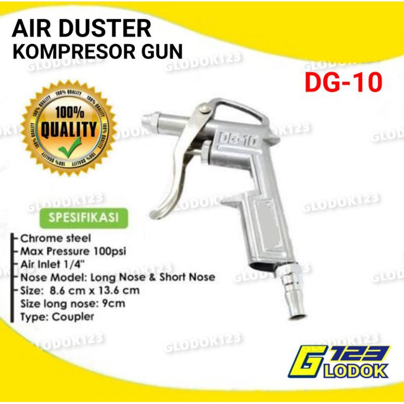 Air Duster DG10 Alat Semprotan Angin Kompresor 1/4 inch