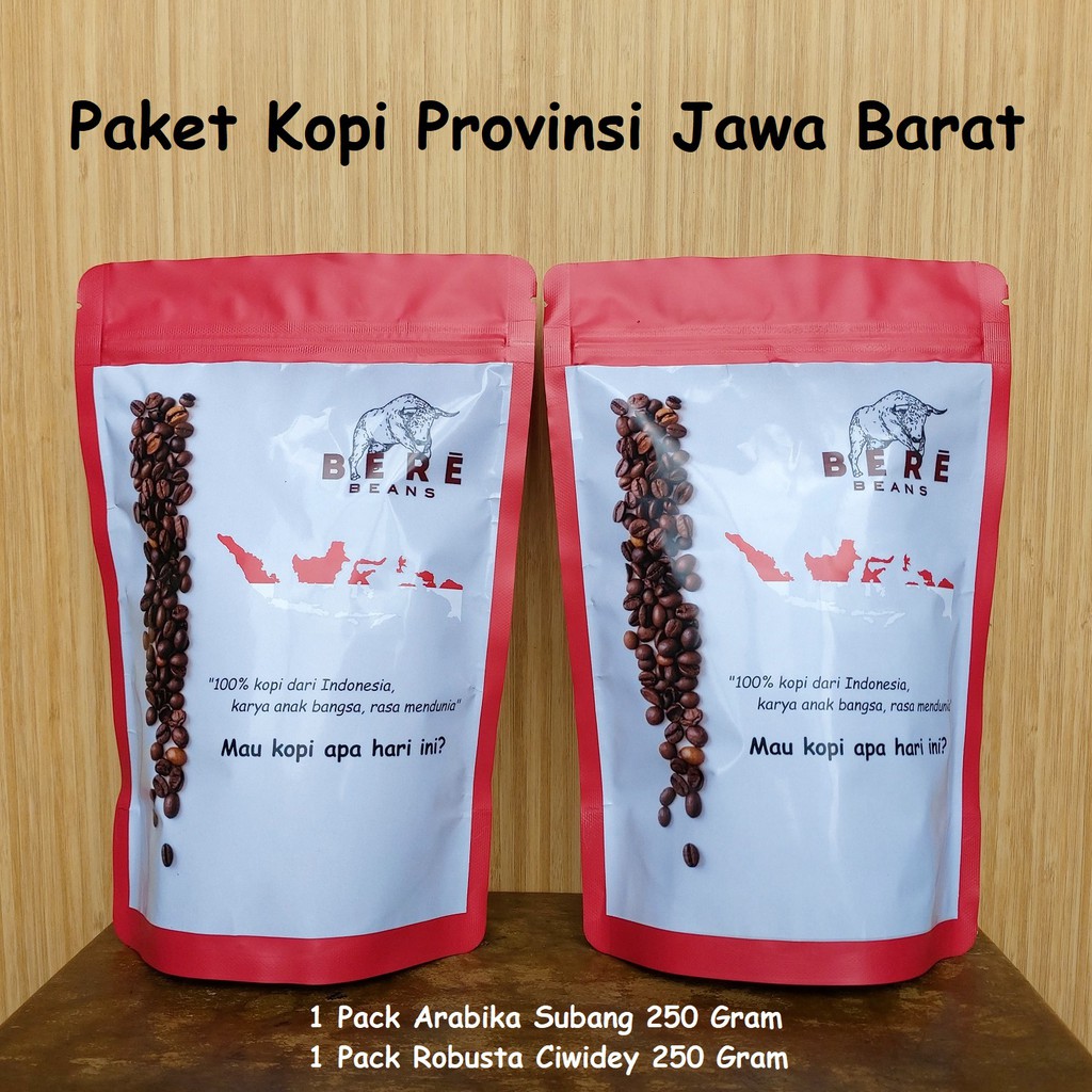 

PAKET KOPI PROVINSI JAWA BARAT Indonesia Arabika Dan Robusta 250 GRAM Biji Bubuk Coffee Beans Bean