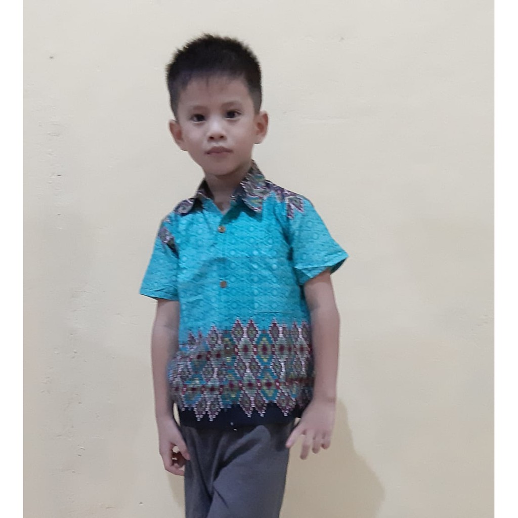 SB Collection Atasan Kemeja Coky Lengan Pendek Batik Anak Laki-laki
