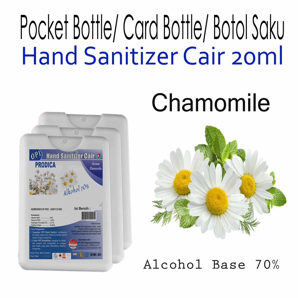 hand sanitizer 20 ml varian wangi segar dalam kemasan botol saku(poket bottle)