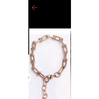 Gelang Titanium Asli  Rosegold Premium Quality Anti karat anti alergi Stainless steel Gt7010