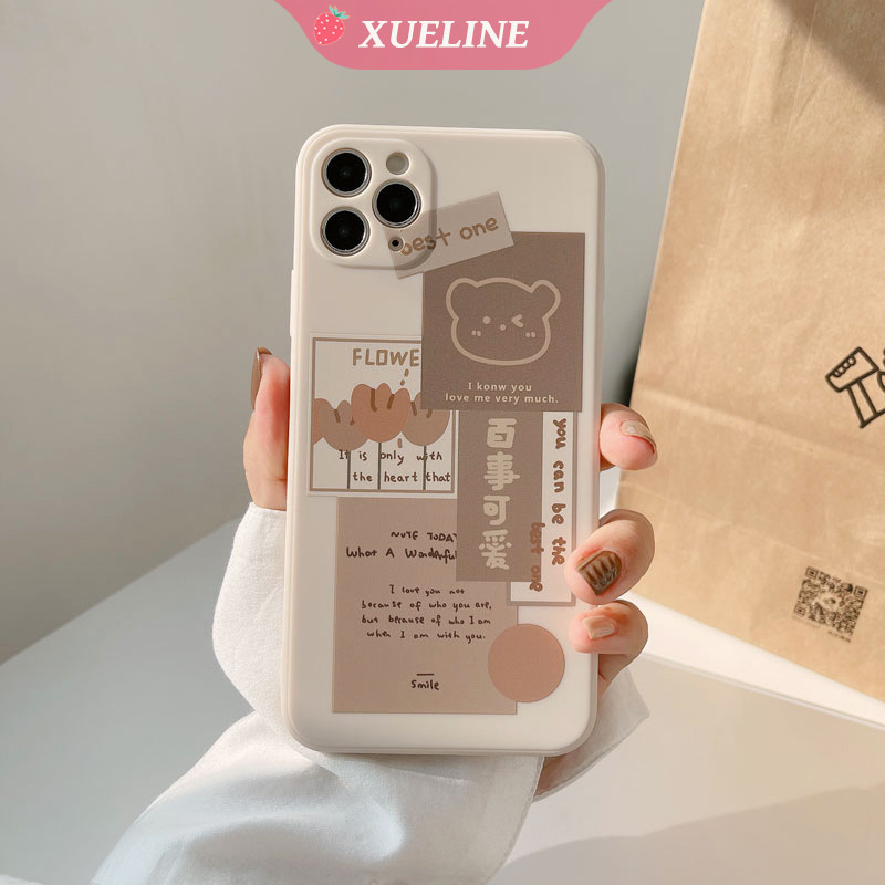 Soft Case Silikon Tpu Motif Label Kartun Untuk Iphone 7 8 Plus 7 8 Se X Xs Xr Max 11 12 Pro Max Xueling