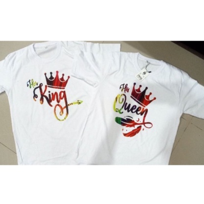 KAOS COUPLE BAJU COUPLE KING QUEEN PREMIUM CATTON COMBED 24s