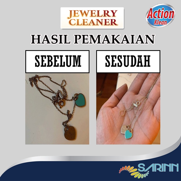 Action Klean Jewelry Cleaner Pembersih Perhiasan Pembersih Gelang Pembersih Anting Pembersih Kalung Pembersih Emas Perak Monel Platinum Titanium