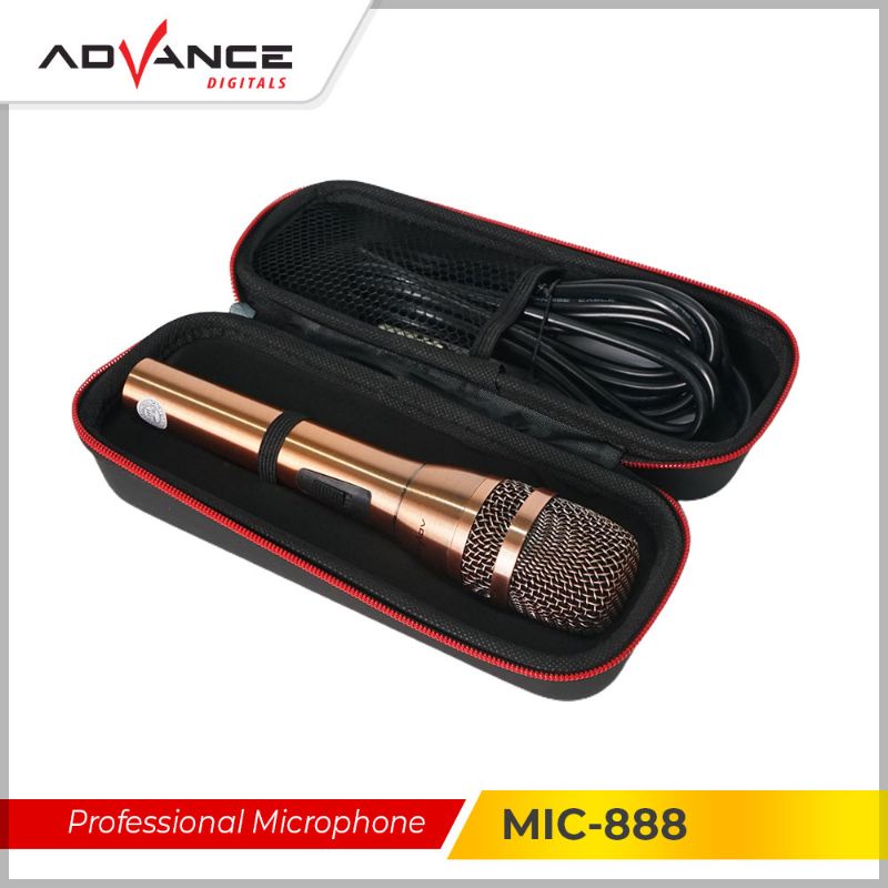 Advance Microphone Mic Single Besi + Kabel MIC 888