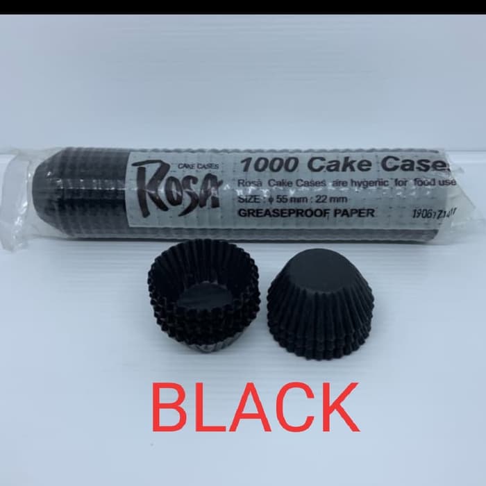 cake cases/cup kue kertas/cake cases Rosa Black 5.5cm/cup nastar