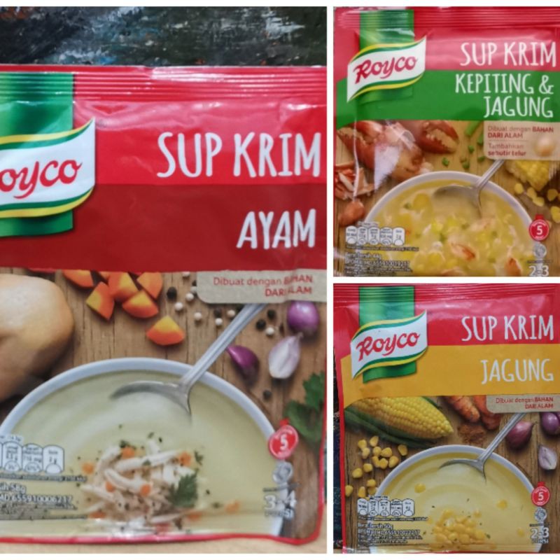 

Royco 44gr Sup Krim Ayam Kepiting dan Jagung Instant Soup Mix