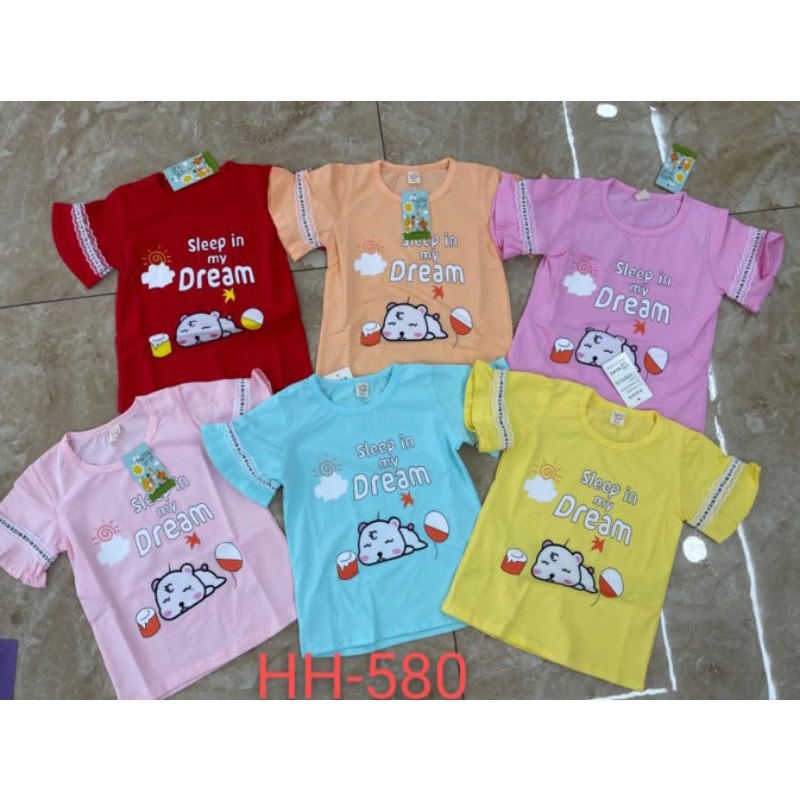 Kaos import anak 2 3 4 5 tahun baju anak cewek premium ( kaos import SUNNY DAY )