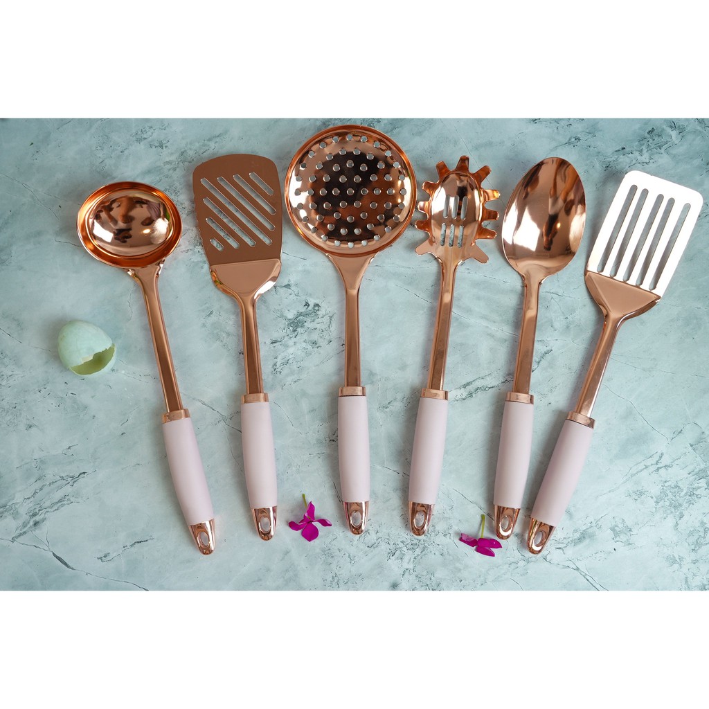 Spatula Sutil Spatula Set Alat Masak Silikon 6pcs Spatula Stainless Steel