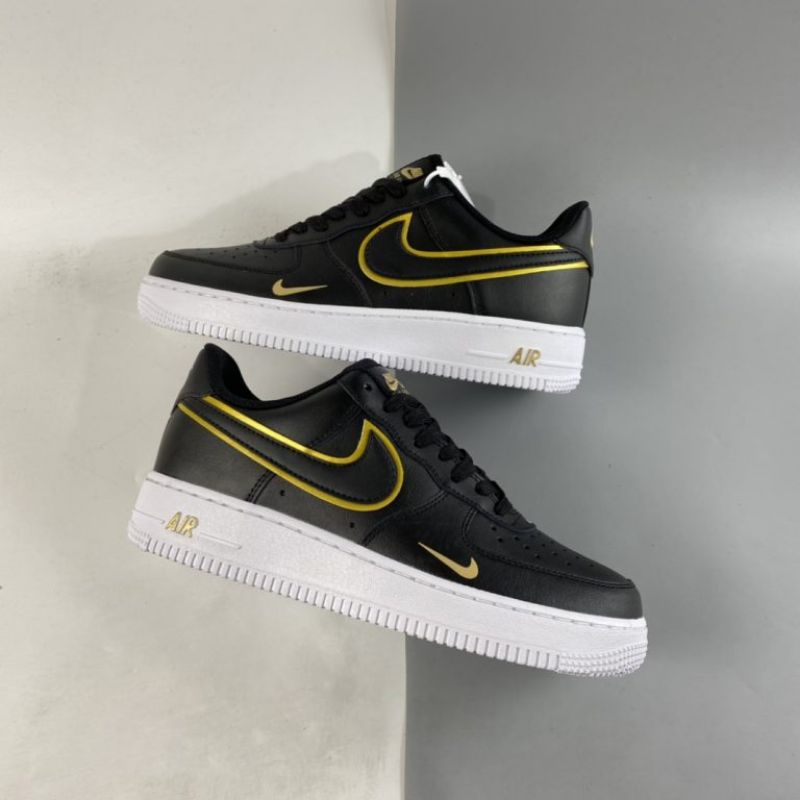 Nike Air Force 1 Low Black Gold High Premium Original