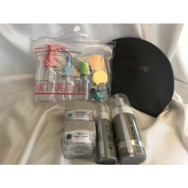 MS GLOW PAKET PERAWATAN WAJAH FREE GIFT BEBAS PILIH (SCARLETT HELM GRACE AND GLOW EMAS TAS) Original 10000%-3
