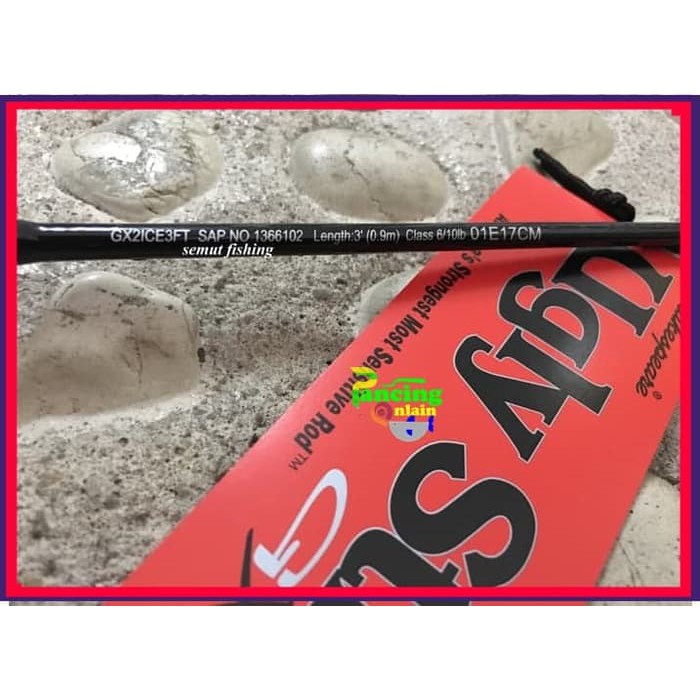 Joran pancing   rod Shakespeare   alat pancing Ugly Stik Gx2 Ice  3fl